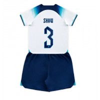 Engleska Luke Shaw #3 Domaci Dres za djecu SP 2022 Kratak Rukav (+ Kratke hlače)
